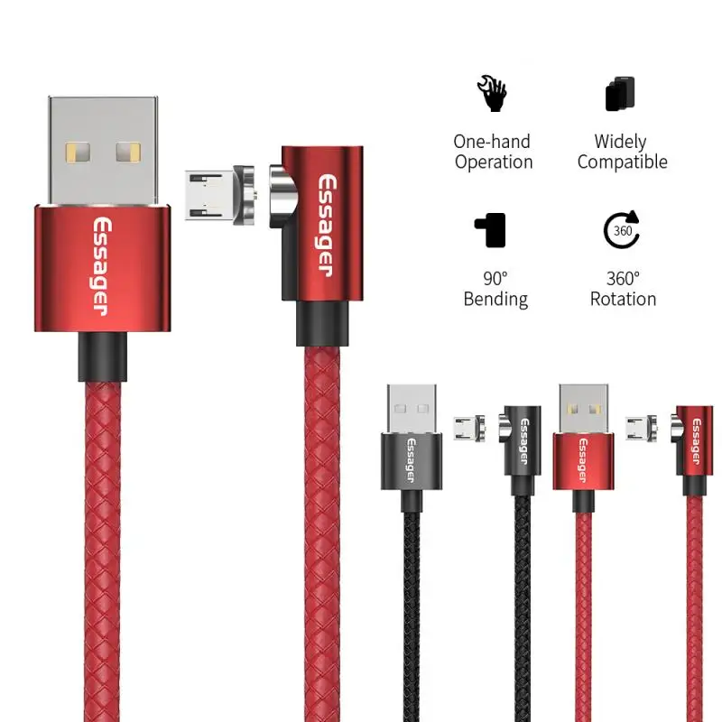 Essager Магнитный кабель для зарядки USB мобильный телефон Micro Huawei Xiaomi Redmi быстрая