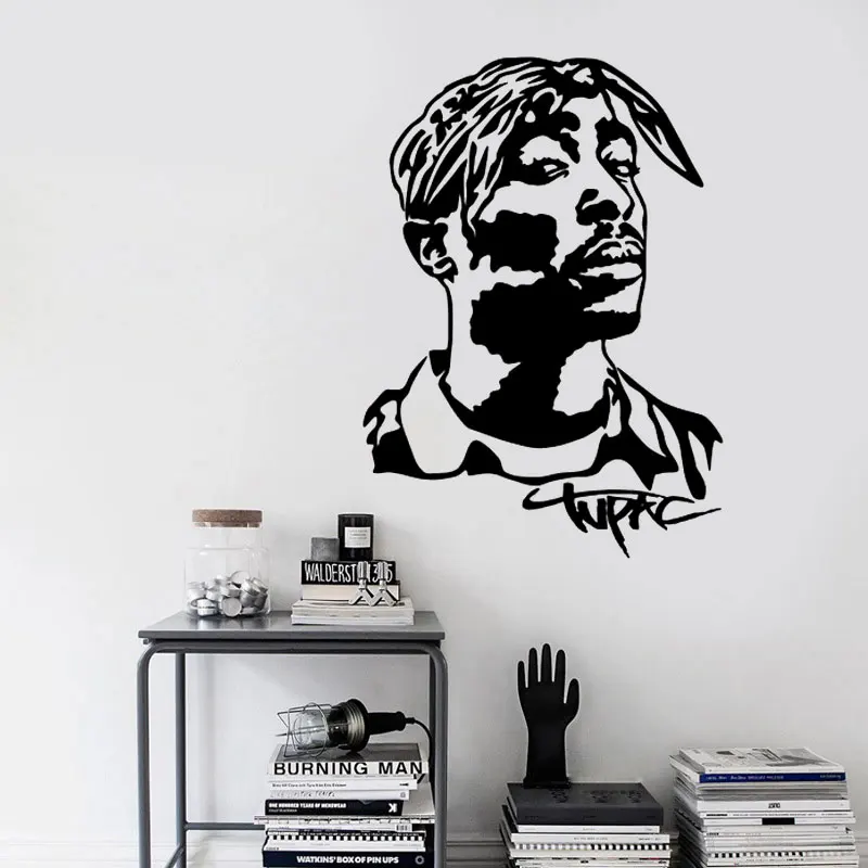 

Vinyl decals window sticker rap singer rap music sticker musician avatar stickers music theme wall stickers home decoration yy23