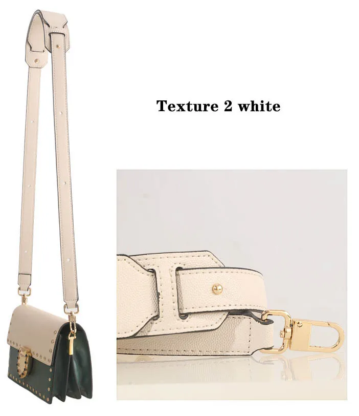 Texture 2 white Высокое качество, натуральная кожа, сумка на ремне, модный продукт, сумка для девочек, аксессуары, 81-118 см, Регулируемый Женский широкий плечевой ремень - Цвет: Texture 2 white