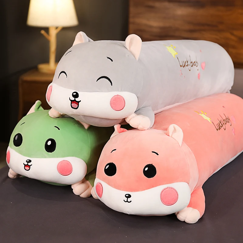 

80-120CM cute soft hamster boyfriend pillow plush toy stuffed suspension office nap sleep pillow cushion gift doll for kids girl