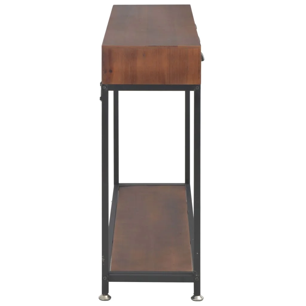 Консольный стол с 3 ящиками 120x30x76 см из твердой древесины| |