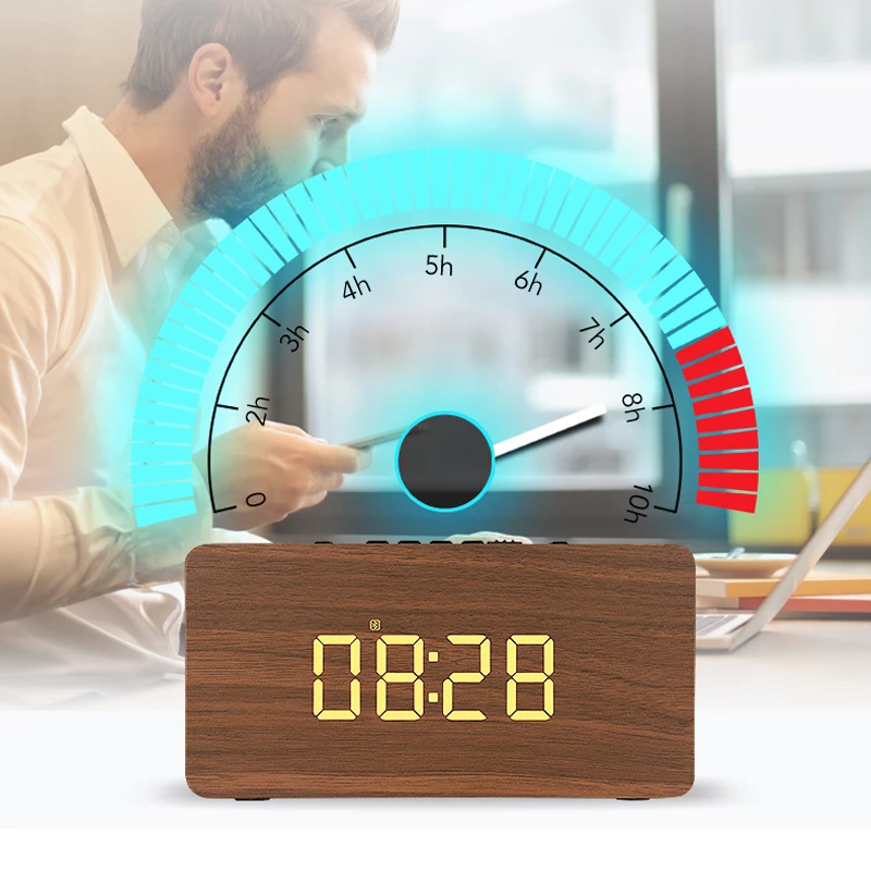 Портативный Bluetooth 4,2 беспроводной Bluetooth динамик Колонка сабвуфер музыкальная звуковая коробка светодиодный Будильник для ноутбука