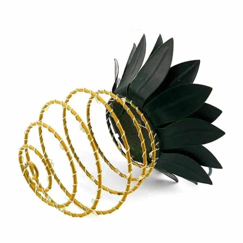 Solar Iron Pineapple Lamp Outdoor Waterproof Garden Lawn Color Led Copper Wire Light | Лампы и освещение