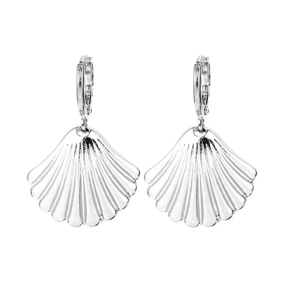Small Style4 Silver Новинка, Милые простые серьги-подвески в виде розы, цветов, Луны, крестик Love Heart, висячие серьги для женщин, золотые, серебряные, маленькие серьги - Окраска металла: Small Style4 Silver