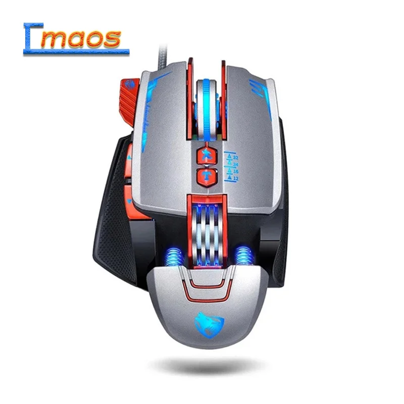 

Programmable Wired Gaming Mouse 3200DPI Adjustable Backlight 8 Custom Button Programmable Mechanical Mouse For PC Gamer