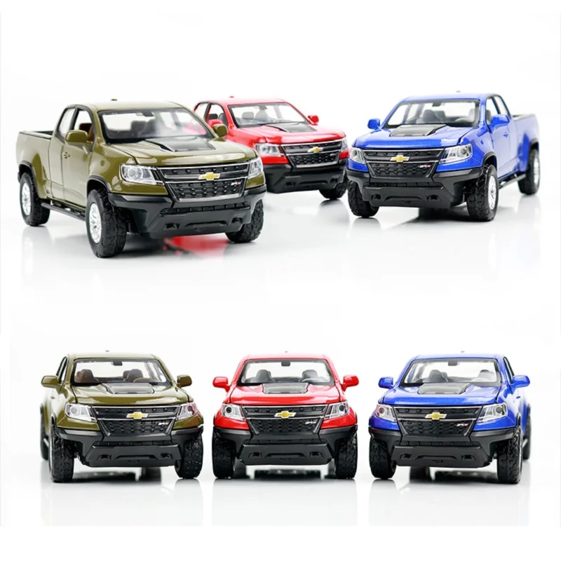 

Electric Collection Chevrolet Colorado Car Model Pull-Back 1/31 Scale Alloy Cars Christmas Gift for Children Souvenir