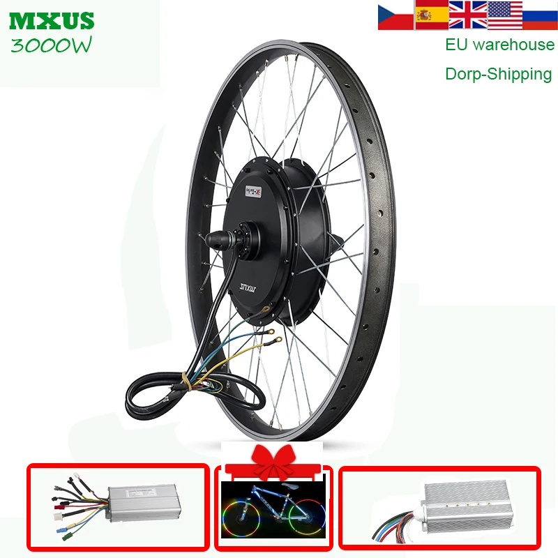 Мотор ступица MXUS 3000 Вт 26 дюймов мотор колесо для электровелосипеда бесщеточный