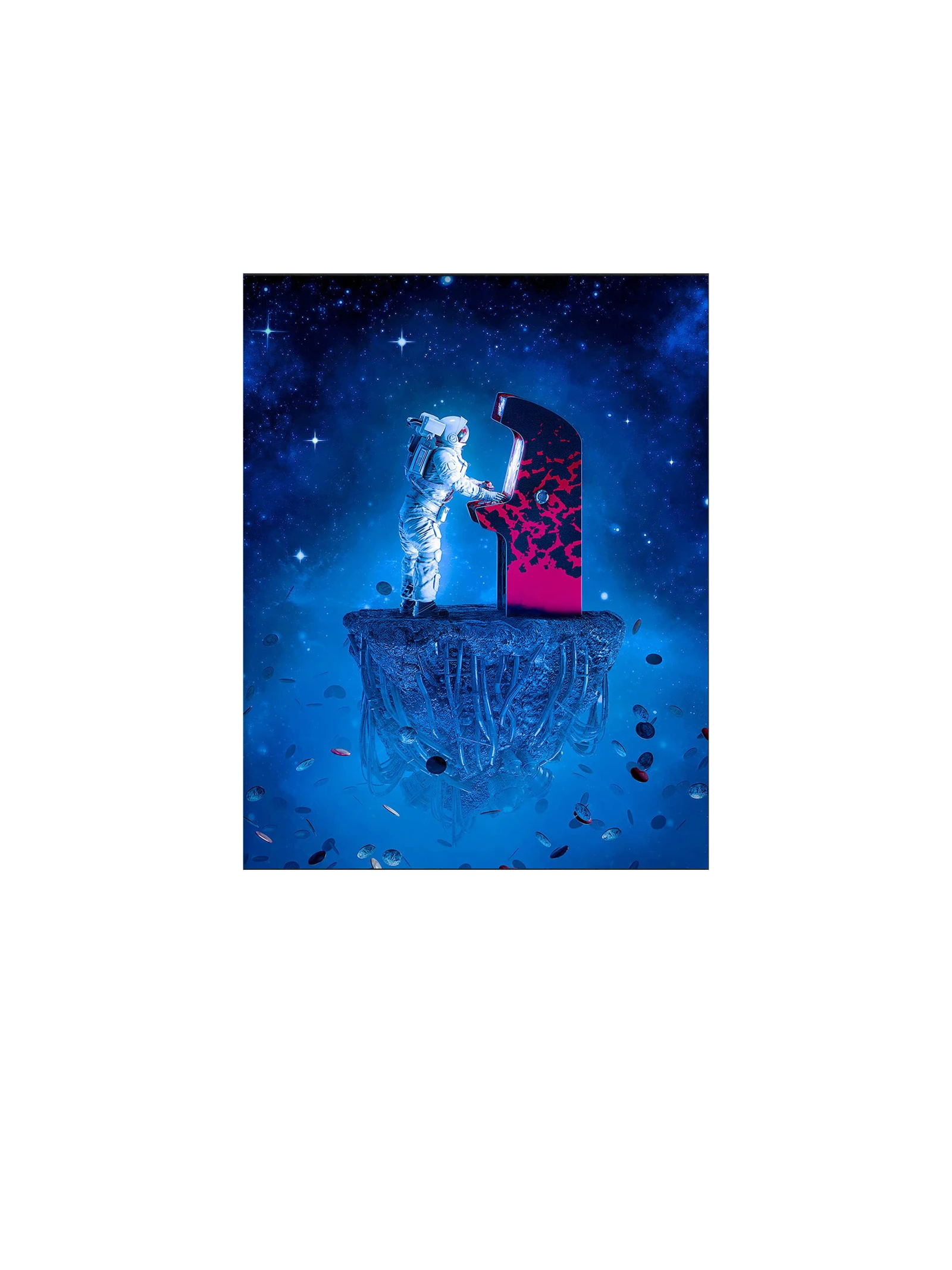 

Space animated living room Wall Art | Space Poster | | Astronaut Poster | Galaxy Art | Space Poster decorative pictures fantasy