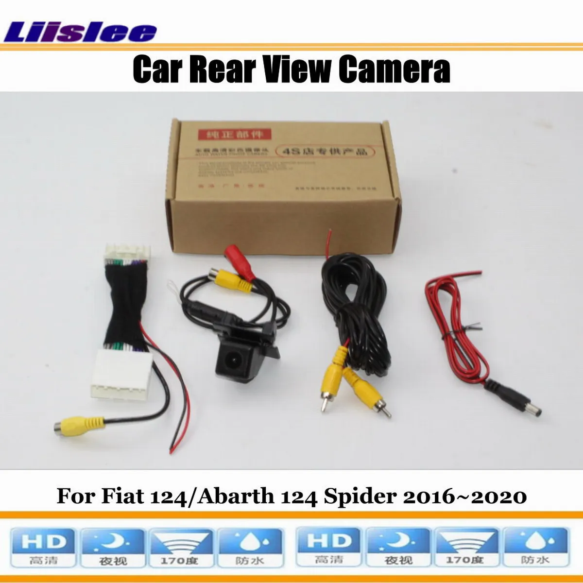 

Car Reverse Rear View Camera For Fiat Abarth 124 Spider 2016-2020 Compatible Original Screen RCA Adapter Parking CAM