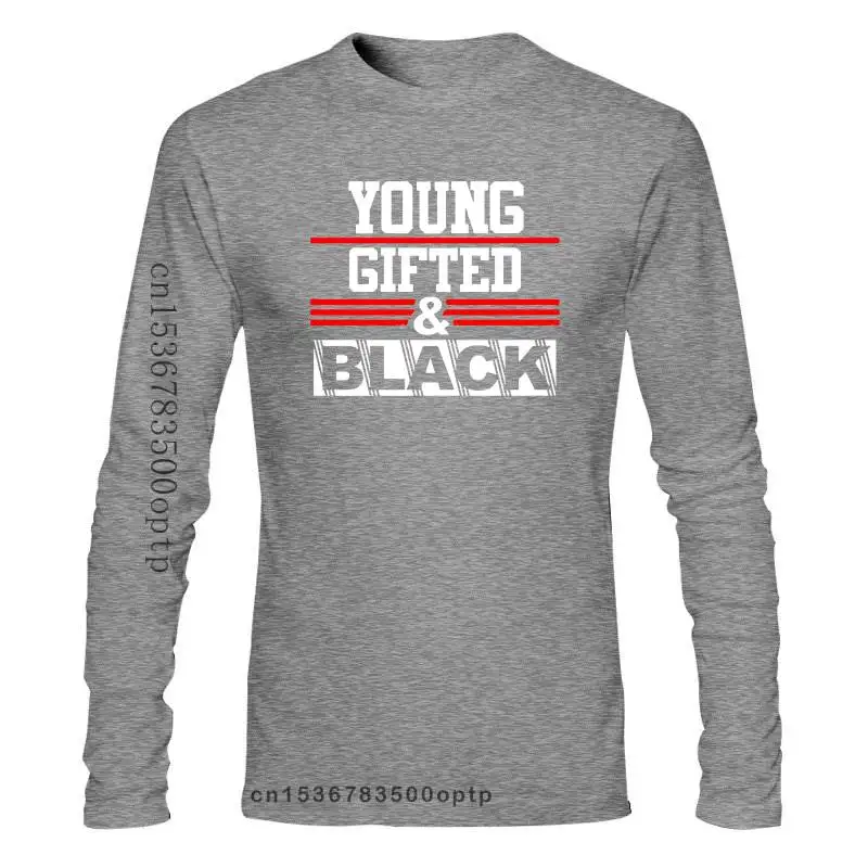 

New Print Young Gifted & Black Juneteenth History Month Men Tshirt Fitness Homme 100% Cotton Adult Tshirts Tee Tops