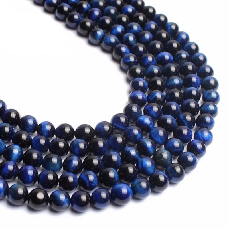 Бусины из натурального красного и желтого Тигрового Глаза круглой формы для