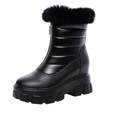 Женские зимние ботинки новинка 2021 Бархатные Теплые на толстой внутренней