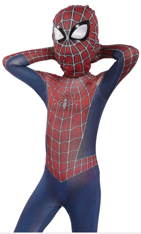 Детский Человек паук raimi Косплей костюмы Боди Комбинезоны на Хэллоуин костюм