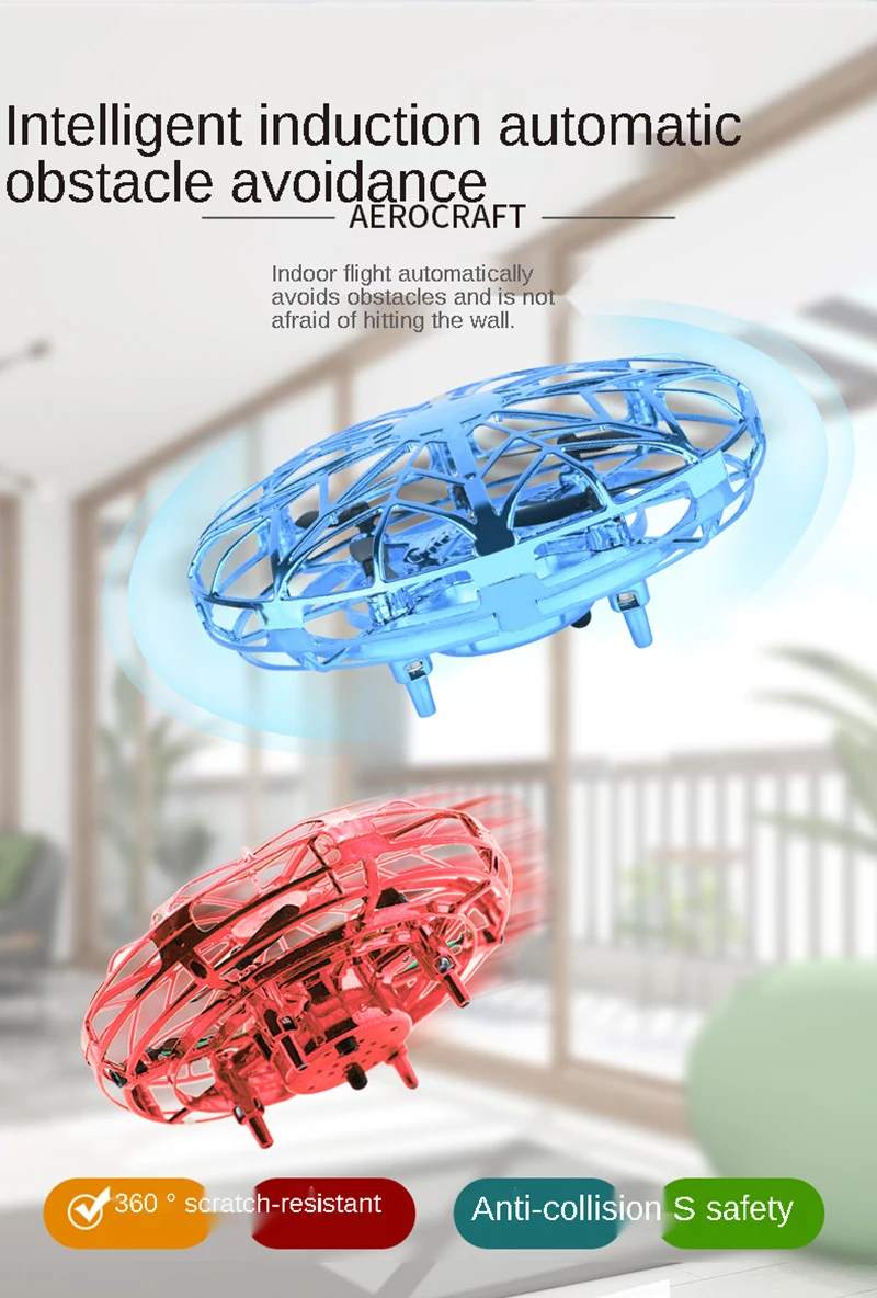 Мини Дрон НЛО игрушки инфракрасный датчик управления летающий самолет