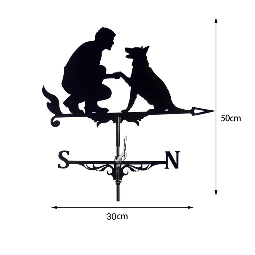 

Weather Vane Wind Direction Indicator Home Outdoor Garden Ornaments Man Dog