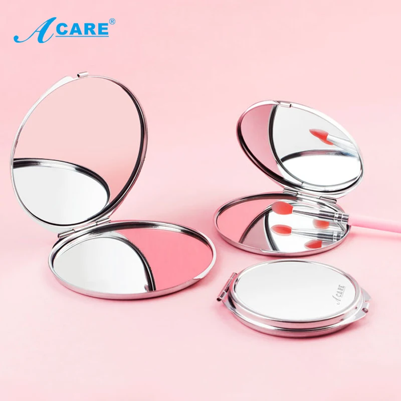 Компактное квадратное косметическое зеркало Acare Портативное двухстороннее