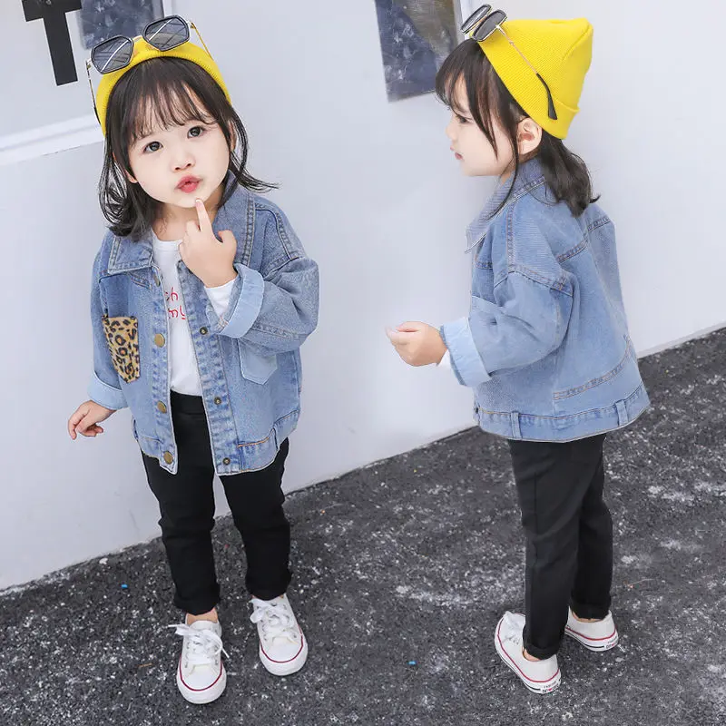 

2020 Girls Boys Denim Jacket Spring Autumn Trench Coats Baby Kids Fashion Casual Jackets Children Outfits Clothes