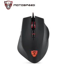 Motospeed V80 RGB Backlight 5000 DPI Gaming Gamer Mouse USB Computer Wried Optical Gamer LED for PC Laptop
