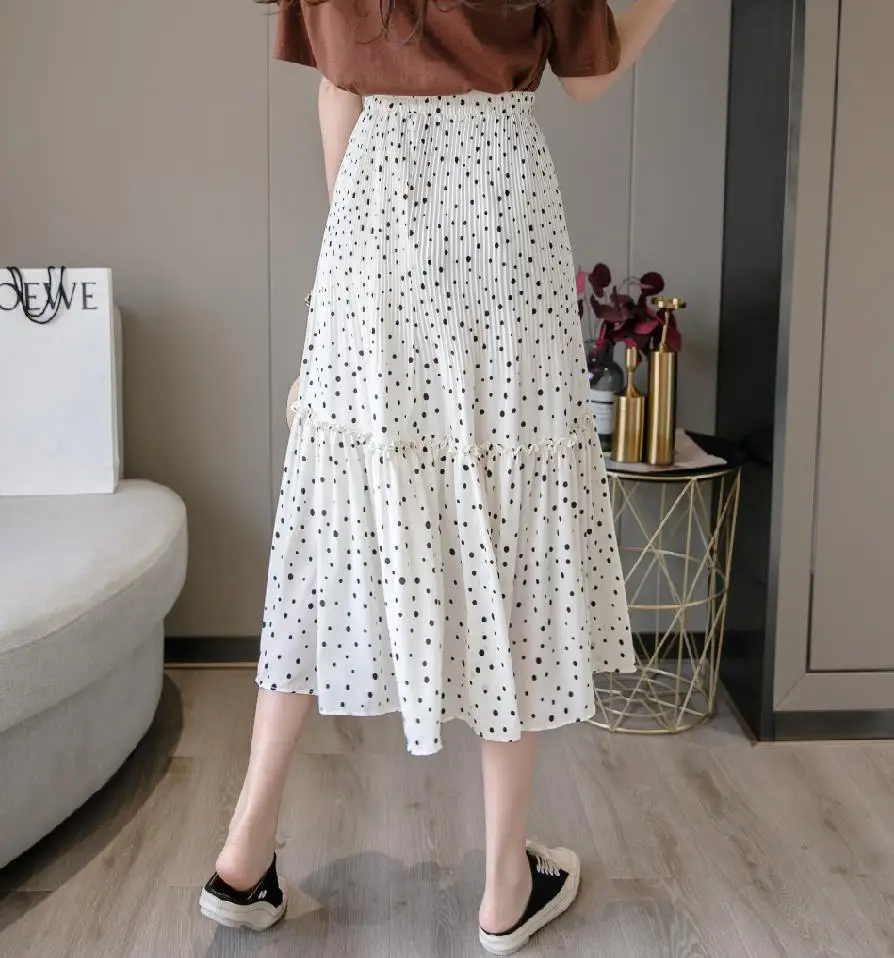 Юбка женская Плиссированная с высокой талией весна-лето кавайная юбка | Женская