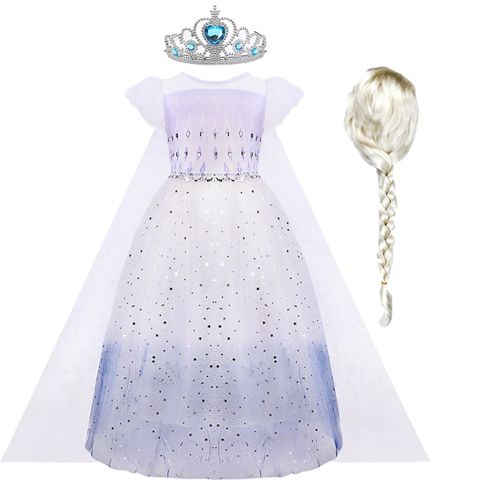 

Elsa Dress Summer Dresses for Girls Kids Elza Dress Girls Birthday Party Costume Children Christmas Carnival Fancy Costume 3-10T