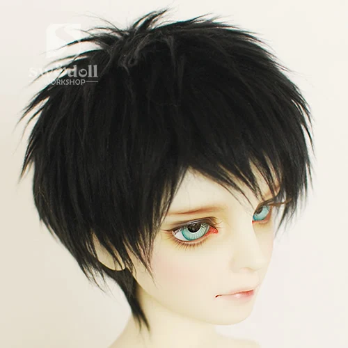 Парик для кукол BJD подходит 1/3 1/4 1/6 1/8 1/12 размер черные коричневые серые волосы