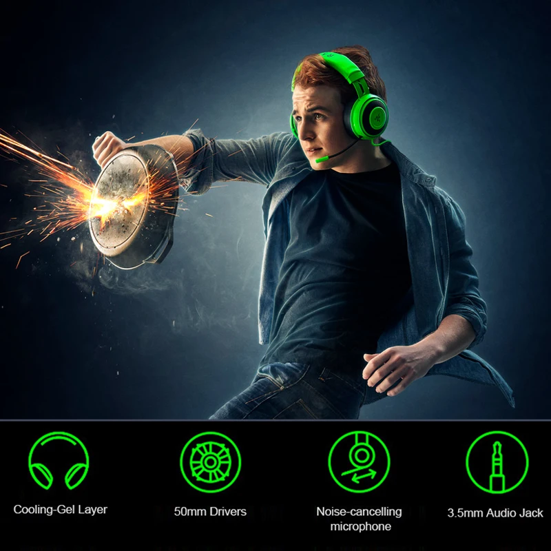 Новинка Kraken Pro V2 прозрачные белые Игровые наушники с кошачьими ушками стерео