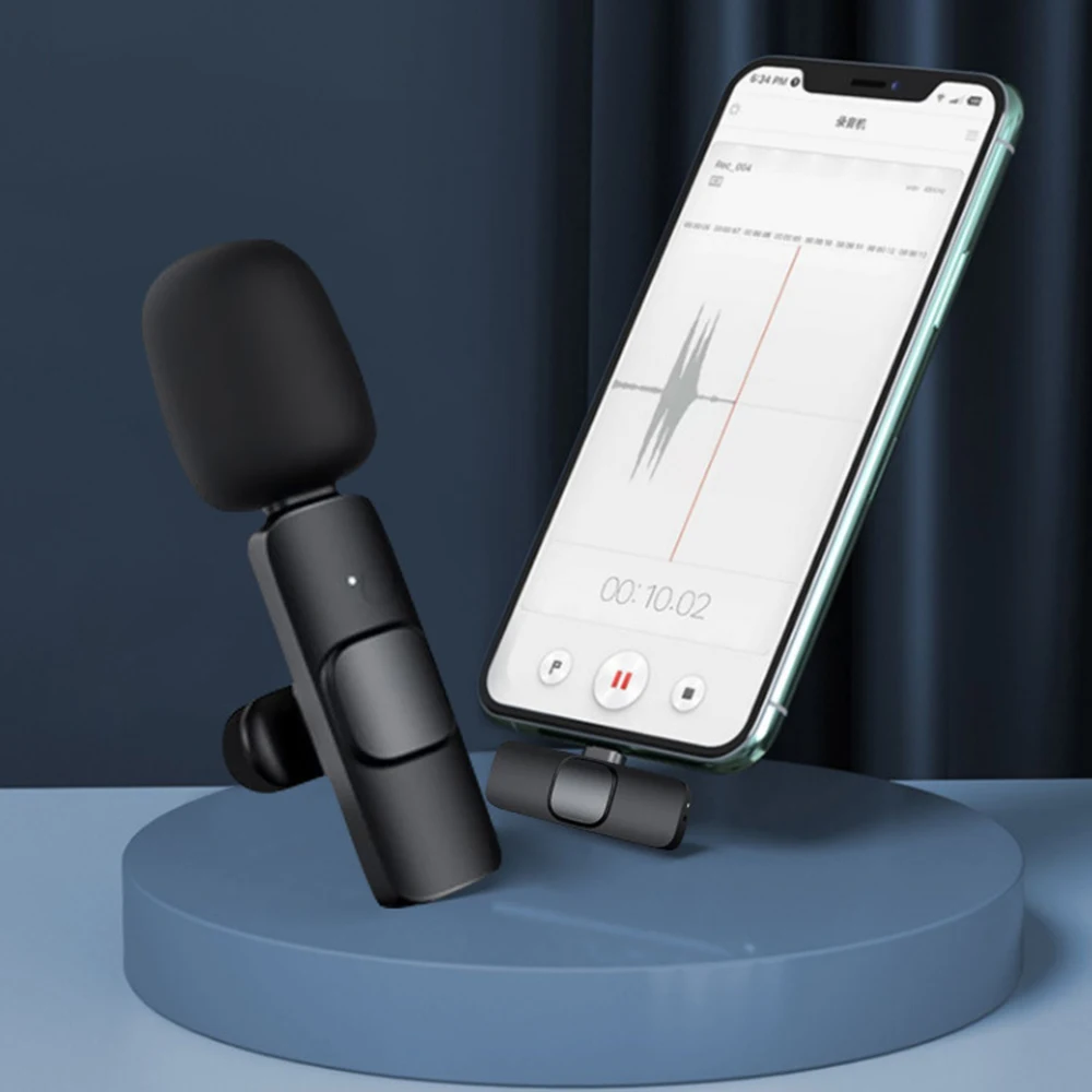 Беспроводной петличный микрофон портативный мини-микрофон для записи аудио и