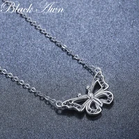2021 new black awn silver necklace genuine 100 925 sterling silver necklace women jewelry butterfly pendants p200