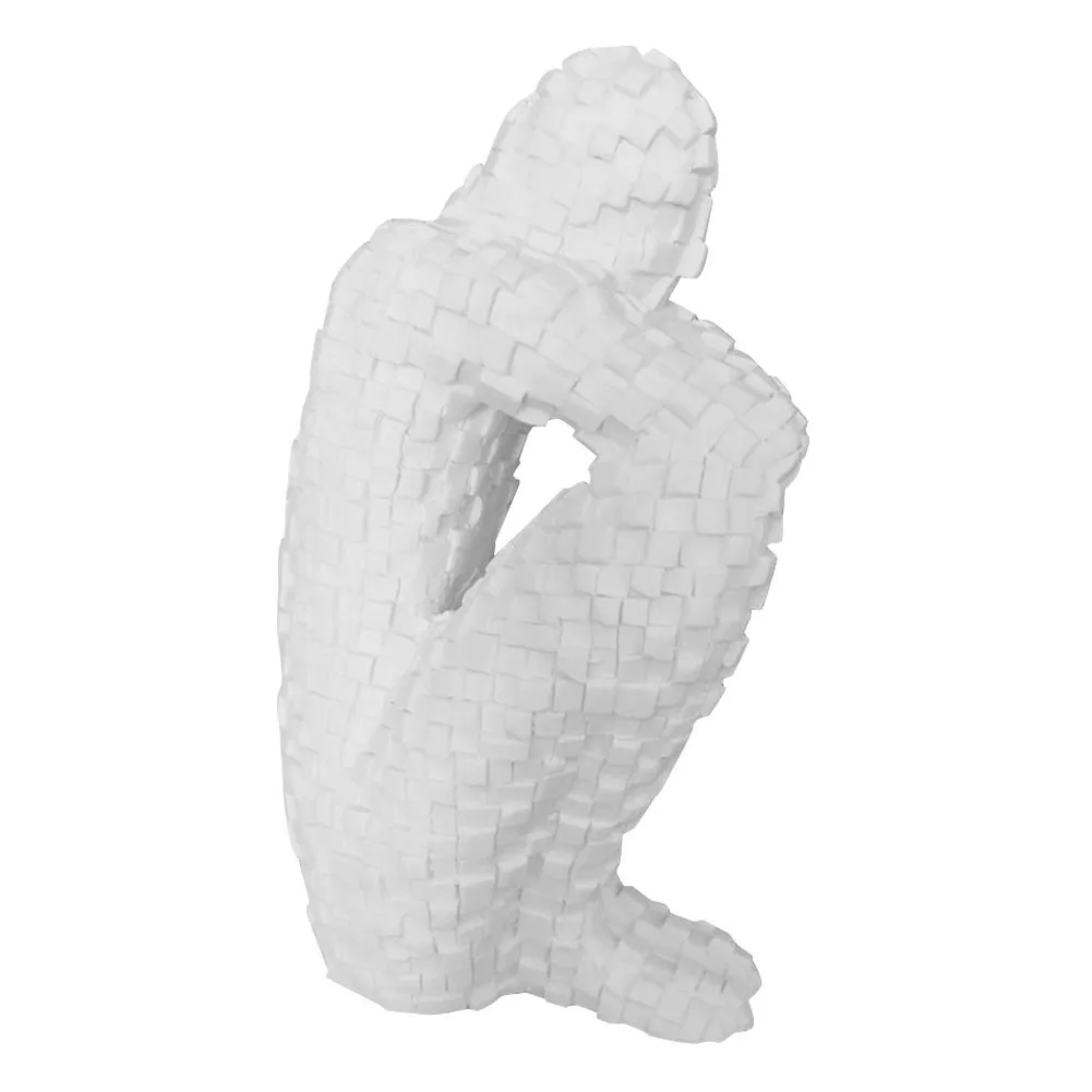 

Mosaic Human Shaped Sculpture Black White Sculpture Resin Sculpture Ornaments for Home Living Room Decoration JS23
