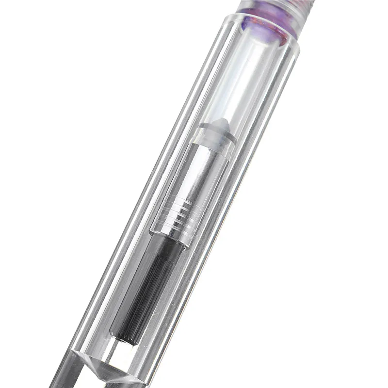 Moonman C1 Transparent Fountain Pen Eye Dropper Fully Transparent Large-Capacity Ink Storing Resin Fine 0.6mm Nib Gift Pen