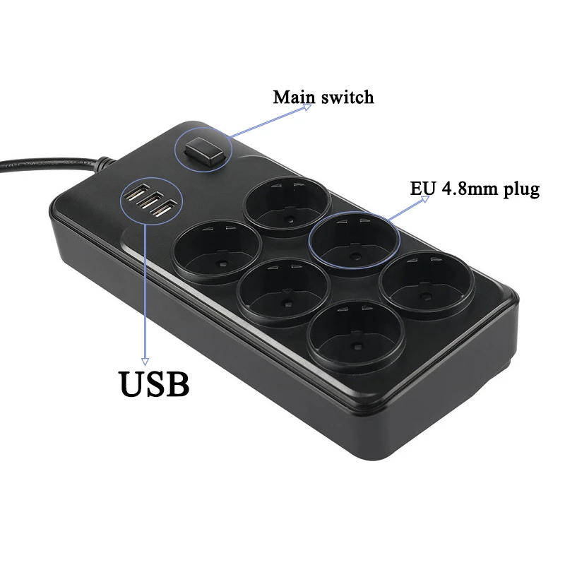 Умная электрическая розетка расширение Мощность полосы штепсельная вилка