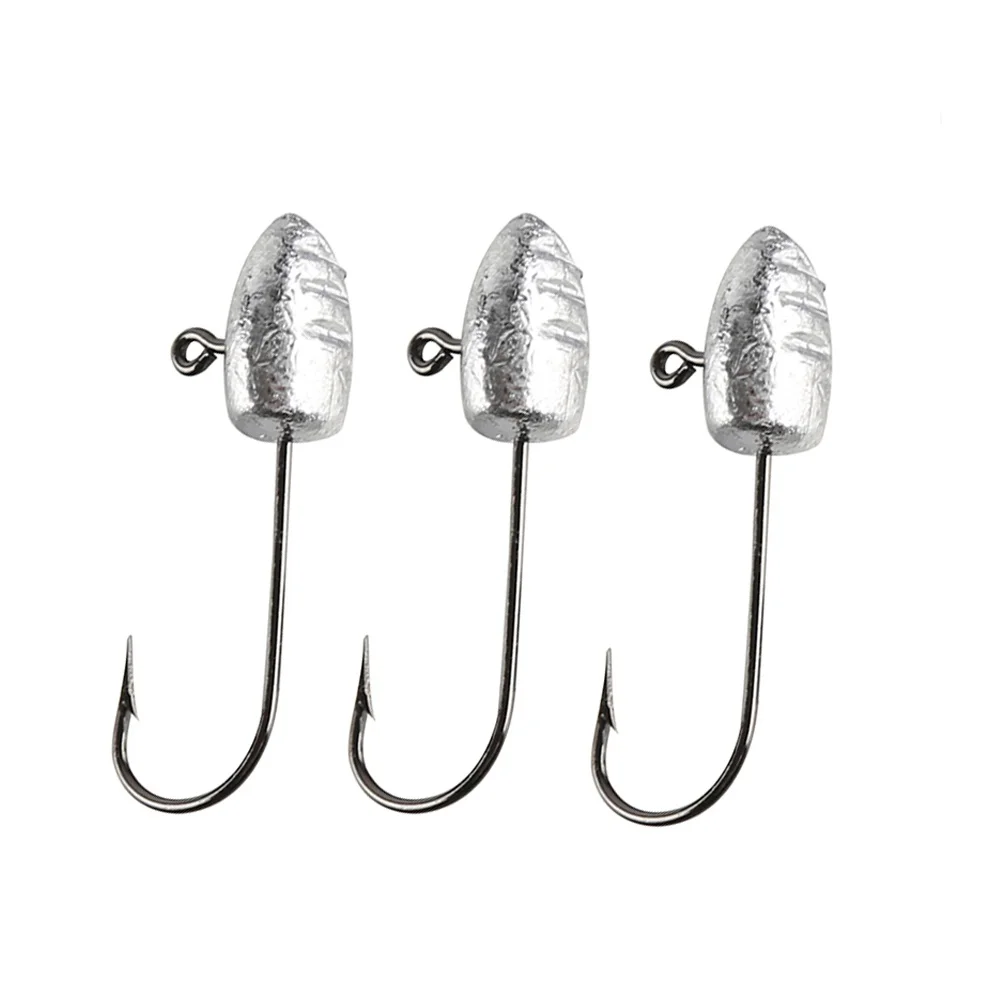 

10pcs Exposed Jig Head Hook Fishing Hooks 2g 3g 5g Bait Hook Soft Bait Wom Hook