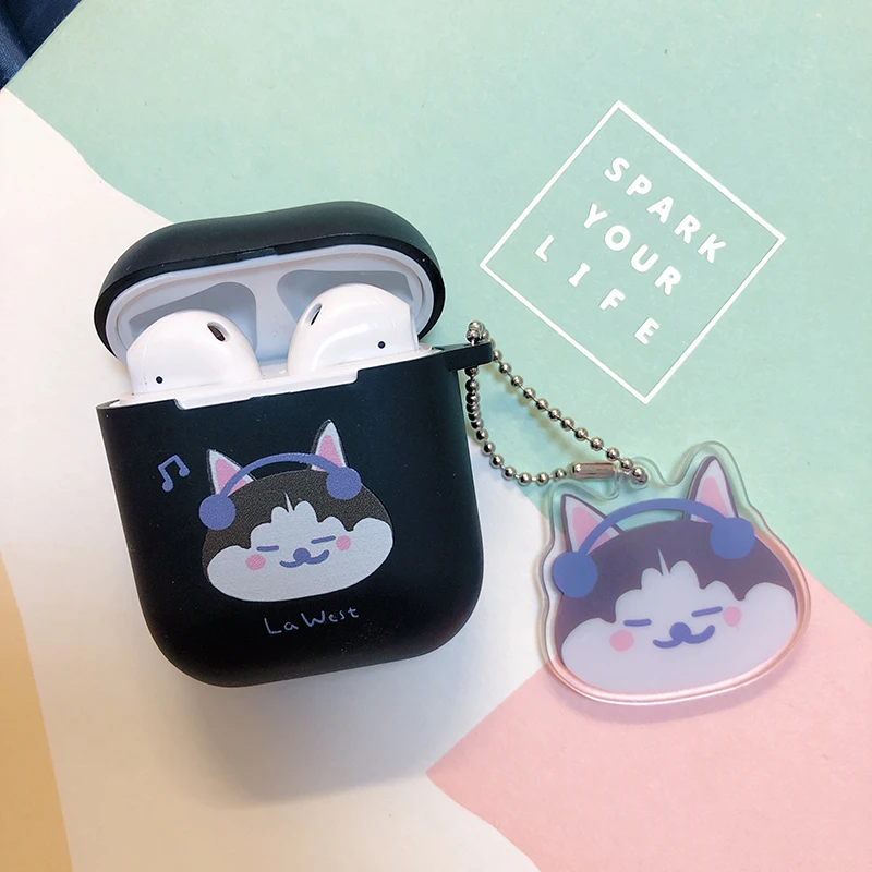 STARRY FOREST X LA WEST Мягкий чехол из ТПУ для Airpods 1/2/PRO с кольцом ключей девочек и пар|Сумки