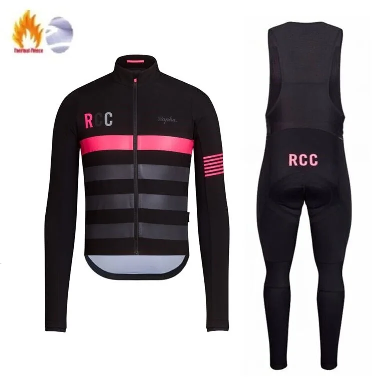 Cycling Sets RCC Pro Team Зимняя Теплая Флисовая велосипедная одежда для мужчин с длинным рукавом Джерси костюм для прогулок верховой езды на велосипеде MTB Одежда комбинезон комплект - Цвет: Cycling Sets
