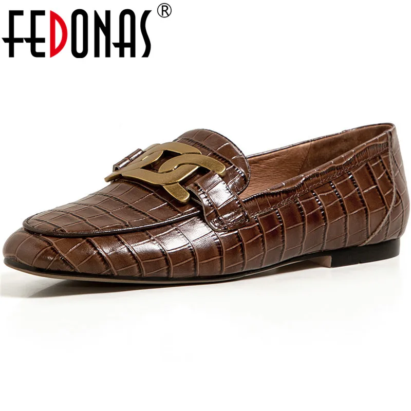 

FEDONAS/Лидер продаж; Новинка; Женская офисная обувь; Обувь из натуральной кожи с металлическим закругленным носком; Женская обувь; Коллекция ...
