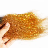 tigofly 4gpack holographic golden ice dub 10cm long fly tying dubbing materials synthetic sparkle fibers for nymph salmon trout