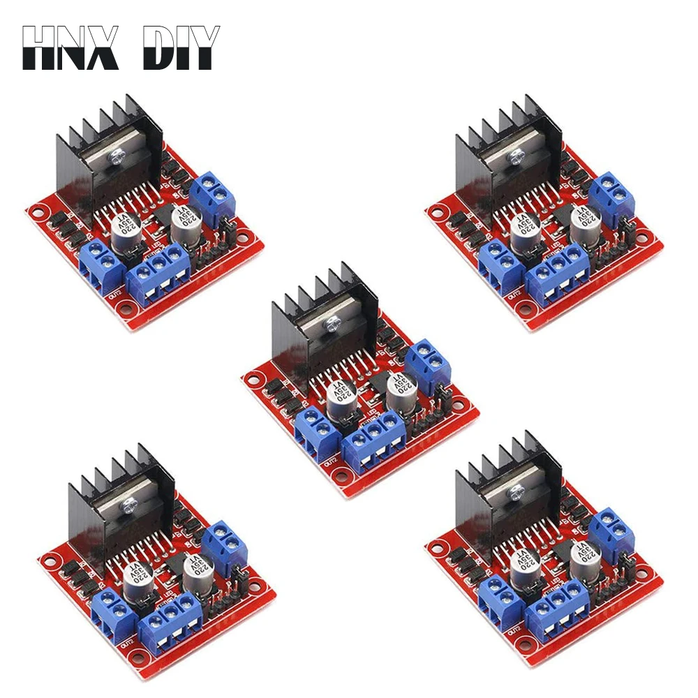 

5PCS L298N Motor Drive Controller Board L298 DC Dual H Bridge Robot Stepper Motor Control Drives Module For Arduino Smart Car