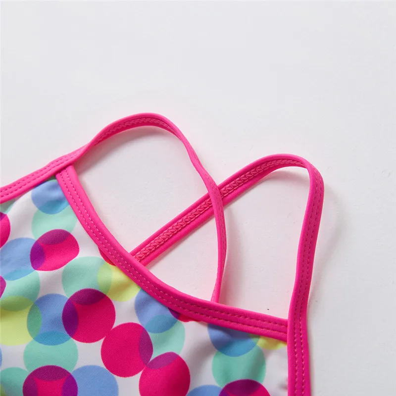 2020 Summer Cute Baby Girls Swimwear One Piece Dot Beach Swimsuit Kid Children Swimming Costumes Bikini | Мать и ребенок