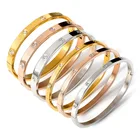 Новые роскошные брендовые браслеты с кристаллами для влюбленных, браслеты с кубическим цирконием, ювелирные изделия для пар, браслеты из нержавеющей стали для женщин, подарок