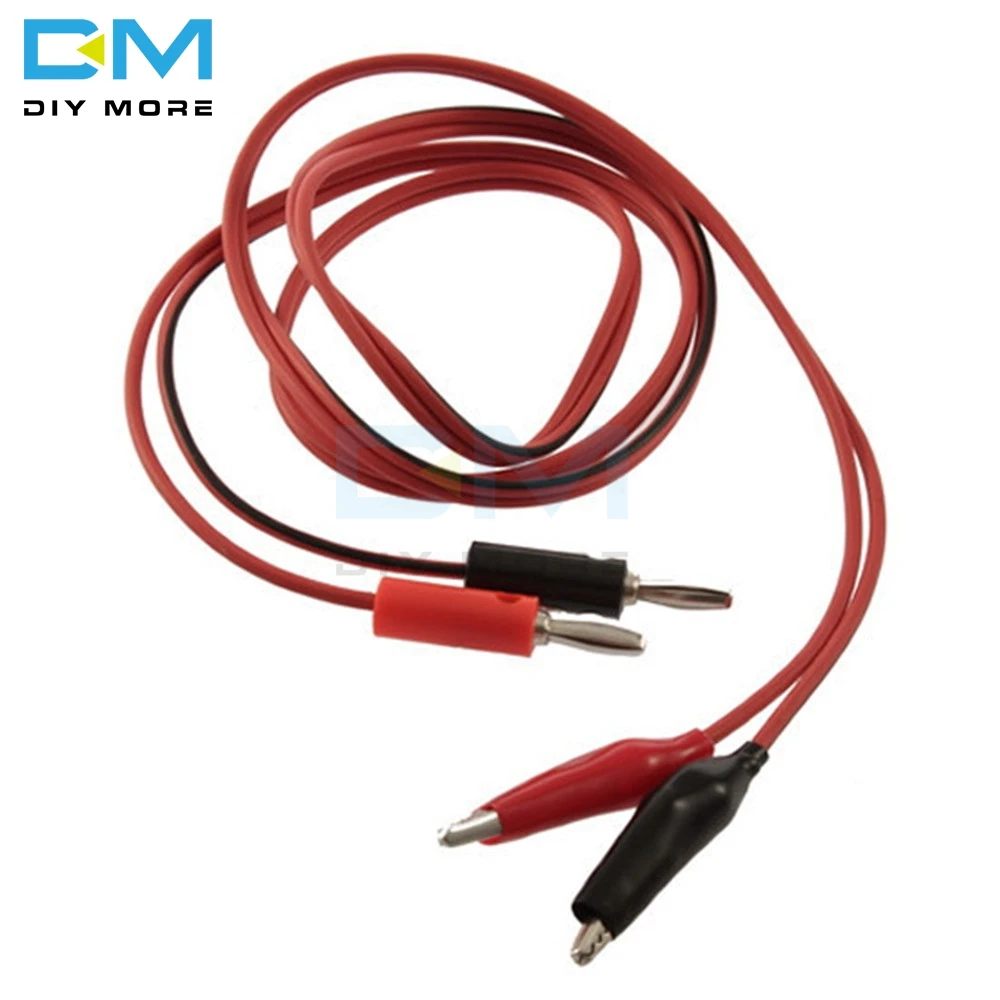1 м Аллигатор тестовый свинцовый зажим для AV разъем банана двойного теста er щупа