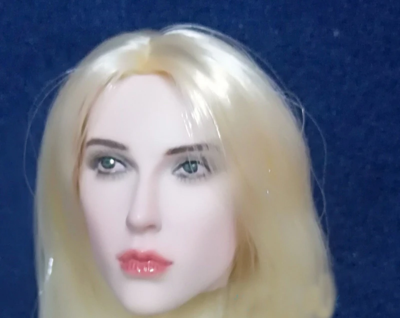 

1/6 Scale Female Women Captain Sparta Gold Hair Custom Head Sculpt Pale Color For 12" Action Figures Model Toys