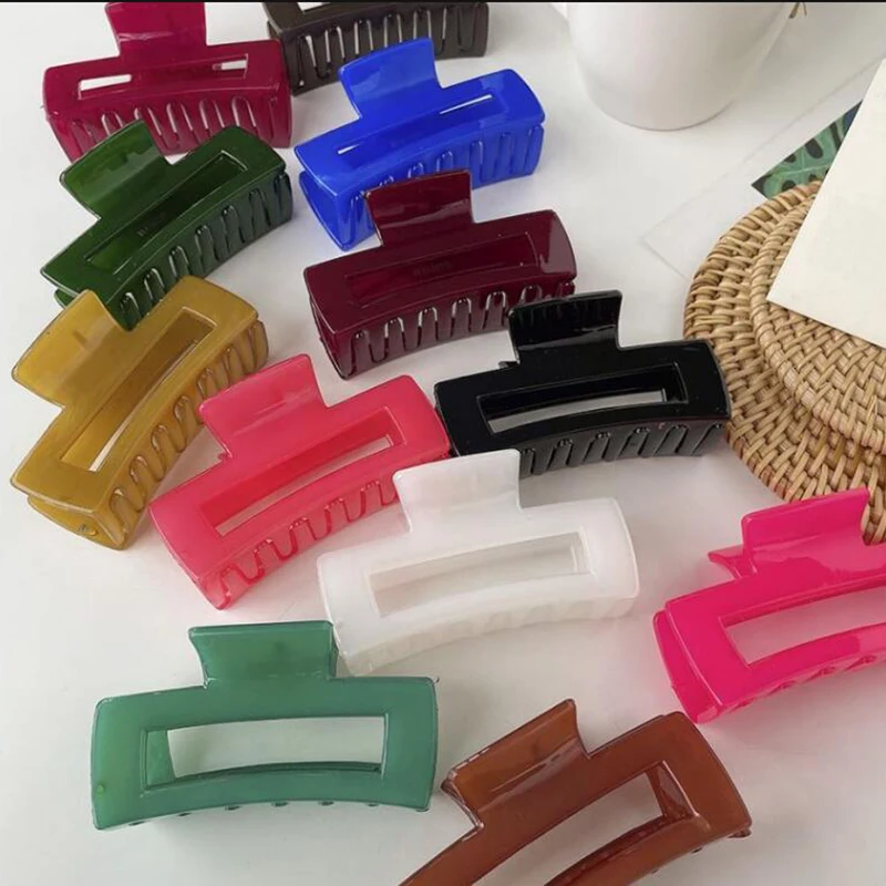 

Заколка-краб для волос женская, матовая, ярких цветов