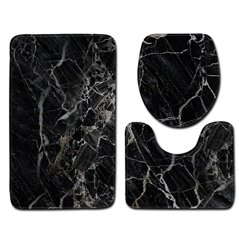 

3 Pieces Of Fish Scale Non-Slip Bathroom Mat Kitchen Mat Toilet Seat Cushion Tissue Box Mat Good Home Decoration Cover