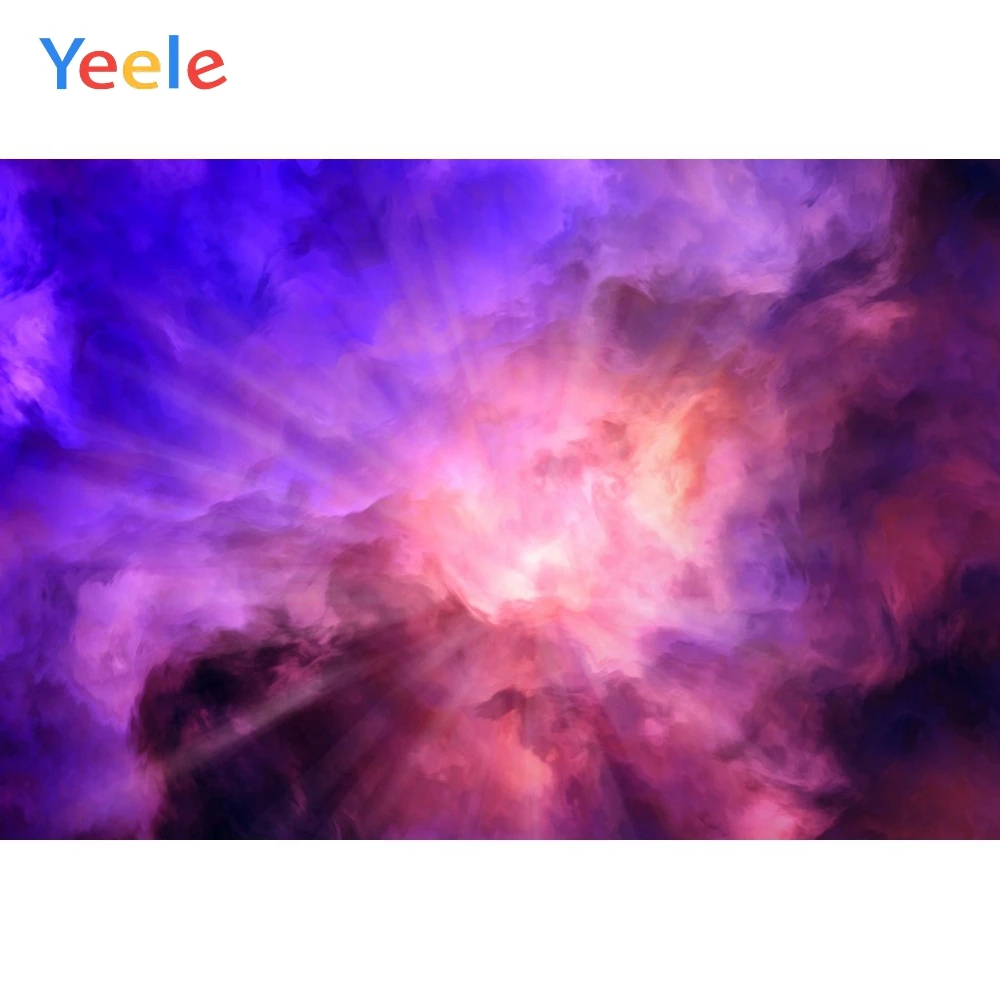 

Фон для фотосъемки Yeele с изображением неба, градиентных цветов, фиолетовых облаков, солнечного света, фон для фотостудии, декор для дня рождения