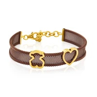 fashion bangle bracelet jewelry stainless steel bear love bracelet womens mothers day gift