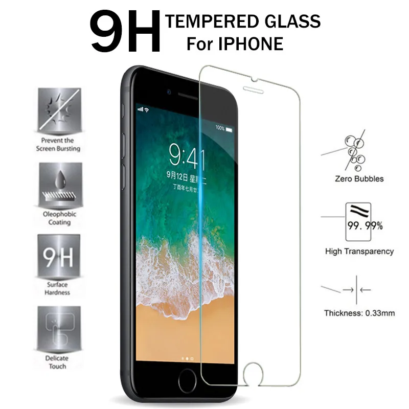 Защитное закаленное стекло для iPhone x xr xs max экрана на ультратонком стекле