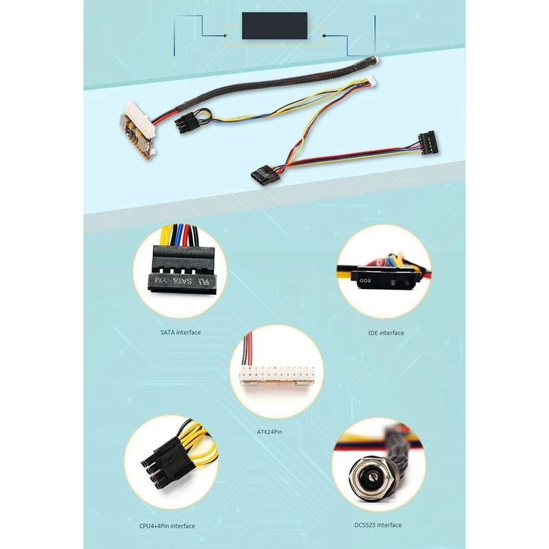 

250W 24Pin DC ATX PSU 12V DC Input 250W Peak Output Switch DC-DC ATX Pico PSU MINI ITX PC Power Supply Computer