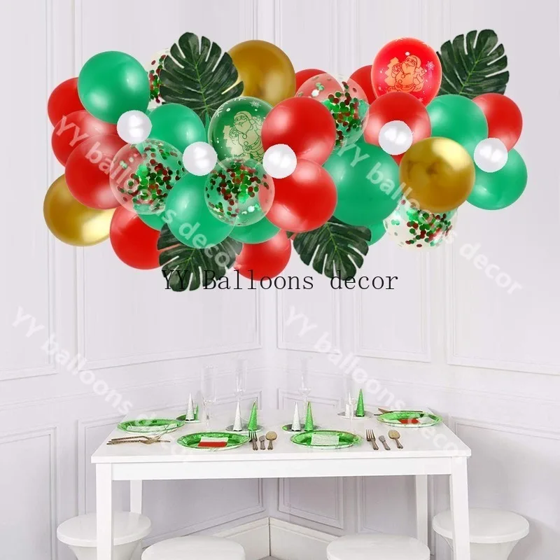 52 шт. для рождественской вечеринки фон стены украшения воздушный шар цепи набор 12