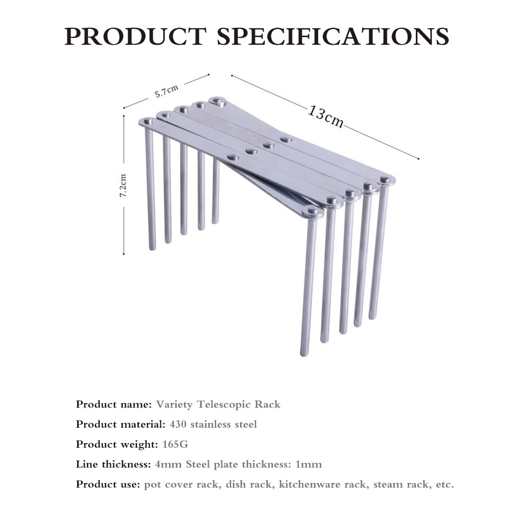 Выдвижная стойка для хранения Складная Многофункциональная отпаривания посуды