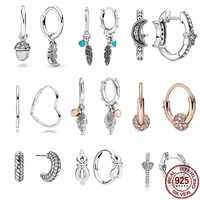 2021 hot 925 sterling silver lnfinite zircon ear studs for the original earrings charm making fashion diy jewelry women